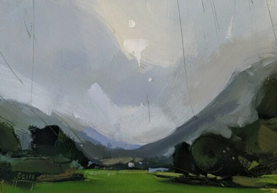 Ballachulish Gol Course (14 x 20 cm) oil on paper