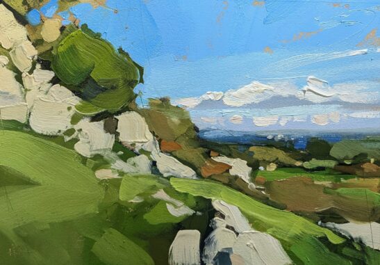 Limestone Pavement at Greystoke (28 x 20 cm) oil on paper