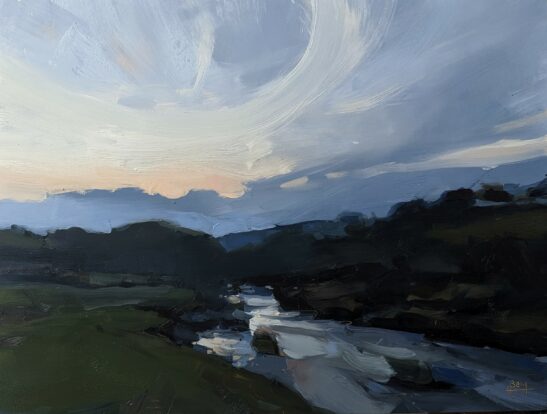 River Plym (30 x 40 cm) oil on board